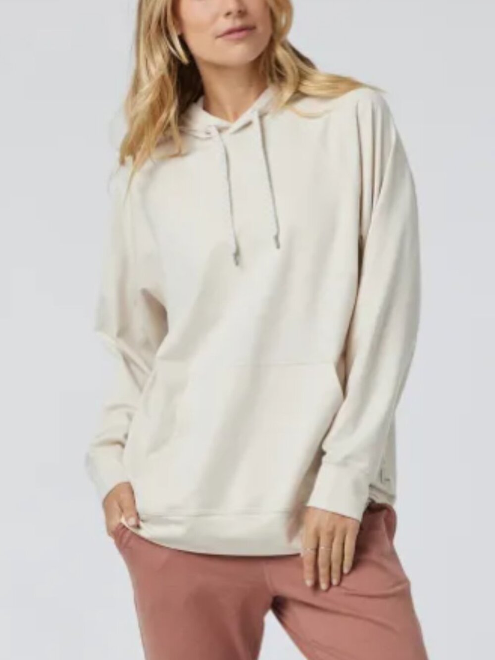 Vuori Women's Halo Oversized Hoodie Milkweed Heather DreamKnit Size Small
